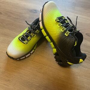 Kids Gradient Black and Yellow turf Shoes